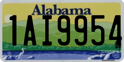 AL license plate 1AI9954