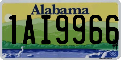 AL license plate 1AI9966