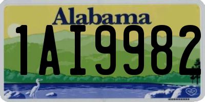 AL license plate 1AI9982