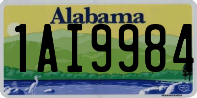 AL license plate 1AI9984
