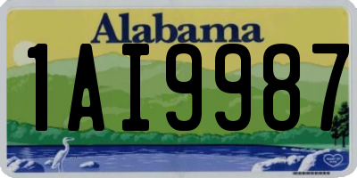 AL license plate 1AI9987