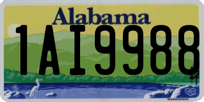 AL license plate 1AI9988