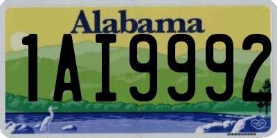 AL license plate 1AI9992