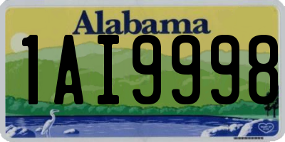 AL license plate 1AI9998