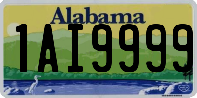 AL license plate 1AI9999