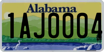 AL license plate 1AJ0004