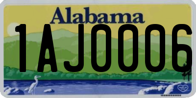 AL license plate 1AJ0006
