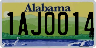 AL license plate 1AJ0014