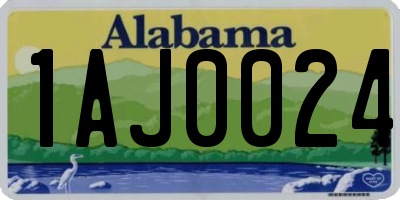 AL license plate 1AJ0024