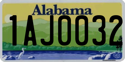 AL license plate 1AJ0032