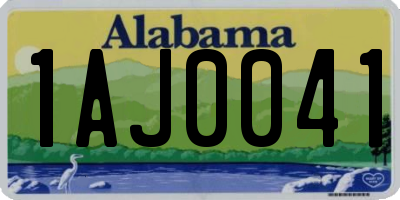 AL license plate 1AJ0041