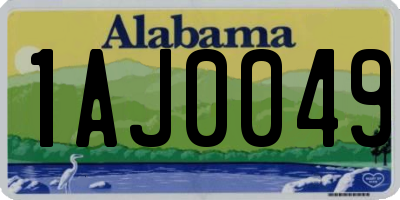 AL license plate 1AJ0049
