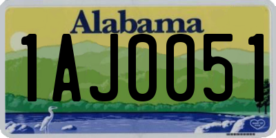 AL license plate 1AJ0051