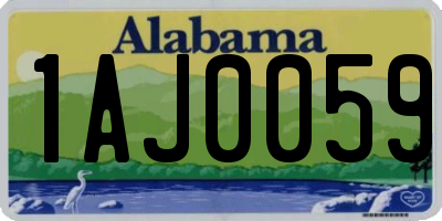 AL license plate 1AJ0059