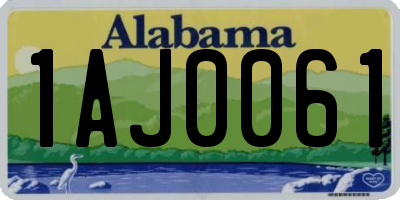 AL license plate 1AJ0061