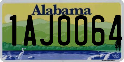 AL license plate 1AJ0064