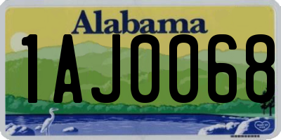AL license plate 1AJ0068
