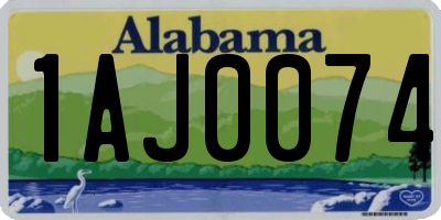 AL license plate 1AJ0074