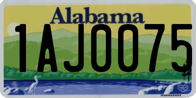 AL license plate 1AJ0075