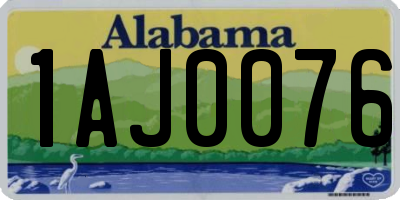 AL license plate 1AJ0076