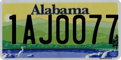 AL license plate 1AJ0077