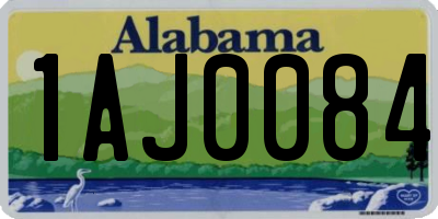 AL license plate 1AJ0084