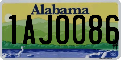 AL license plate 1AJ0086