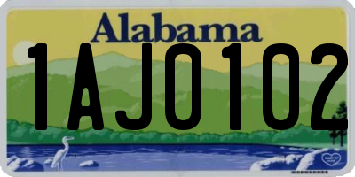 AL license plate 1AJ0102