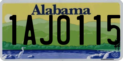 AL license plate 1AJ0115