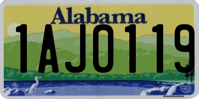 AL license plate 1AJ0119