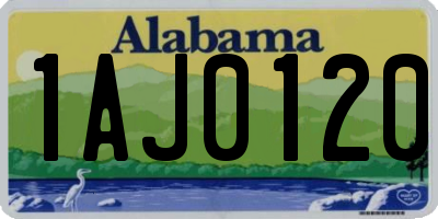 AL license plate 1AJ0120