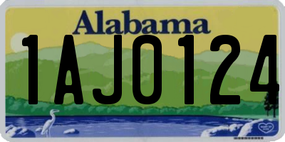 AL license plate 1AJ0124