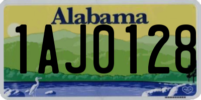 AL license plate 1AJ0128
