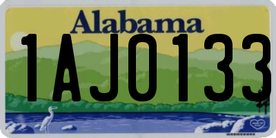 AL license plate 1AJ0133
