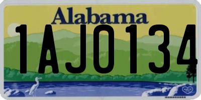 AL license plate 1AJ0134