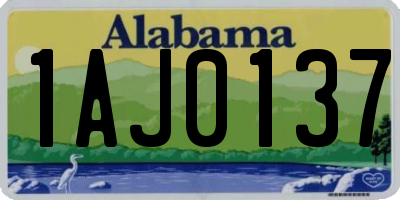AL license plate 1AJ0137