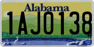 AL license plate 1AJ0138