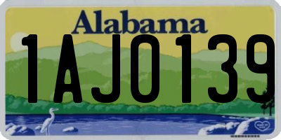 AL license plate 1AJ0139
