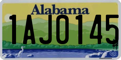 AL license plate 1AJ0145