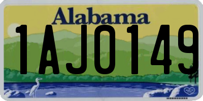 AL license plate 1AJ0149
