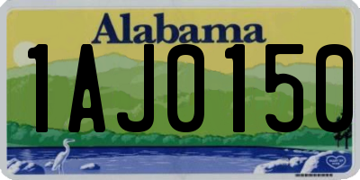 AL license plate 1AJ0150