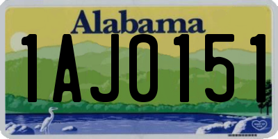AL license plate 1AJ0151