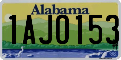 AL license plate 1AJ0153