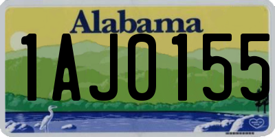 AL license plate 1AJ0155