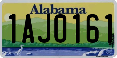 AL license plate 1AJ0161