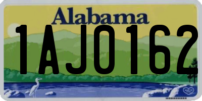 AL license plate 1AJ0162