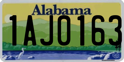 AL license plate 1AJ0163
