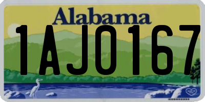 AL license plate 1AJ0167