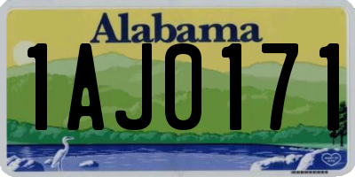 AL license plate 1AJ0171