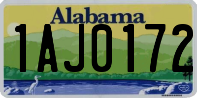 AL license plate 1AJ0172